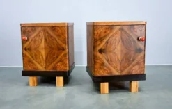 Table de chevet Art Déco des années 1938, Tchécoslovaquie