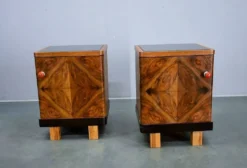 Table de chevet Art Déco des années 1938, Tchécoslovaquie