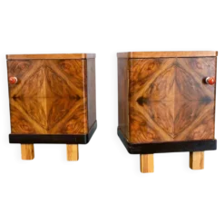 Table de chevet Art Déco des années 1938, Tchécoslovaquie