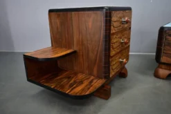 Table de chevet art déco des années 1935, Tchécoslovaquie