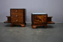 Table de chevet art déco des années 1935, Tchécoslovaquie