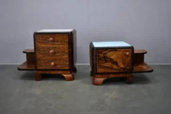 Table de chevet art déco des années 1935, Tchécoslovaquie