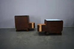 Table de chevet art déco des années 1935, Tchécoslovaquie