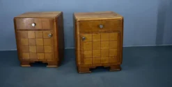 Table de chevet Art Déco des années 1940, Tchécoslovaquie