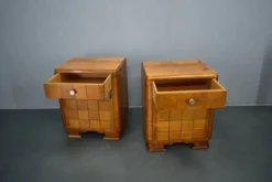 Table de chevet Art Déco des années 1940, Tchécoslovaquie
