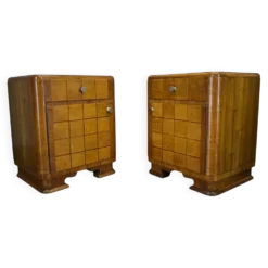 Table de chevet Art Déco des années 1940, Tchécoslovaquie