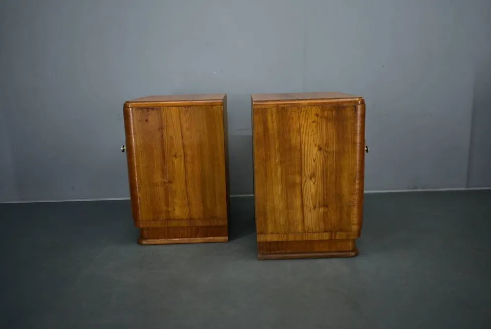 Table de chevet Art Déco des années 1940, Tchécoslovaquie