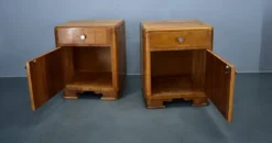 Table de chevet Art Déco des années 1940, Tchécoslovaquie