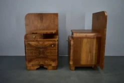 Table de chevet Art Déco des années 1939, Tchécoslovaquie