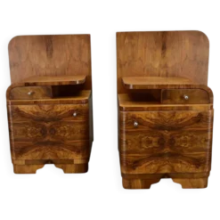 Table de chevet Art Déco des années 1939, Tchécoslovaquie