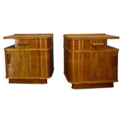 Table de chevet Art Déco des années 1939, Tchécoslovaquie