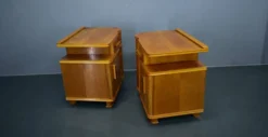 Table de chevet Art Déco des années 1939, Tchécoslovaquie