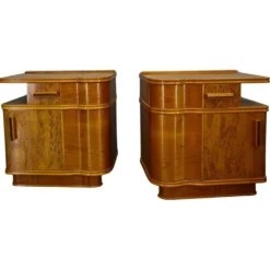 Table de chevet Art Déco des années 1939, Tchécoslovaquie