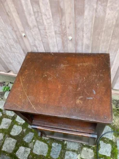 Table de chevet art déco en bois 1960