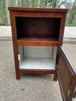 Table de chevet art déco en bois 1960