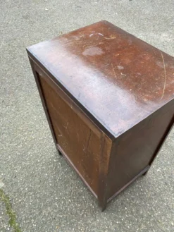 Table de chevet art déco en bois 1960