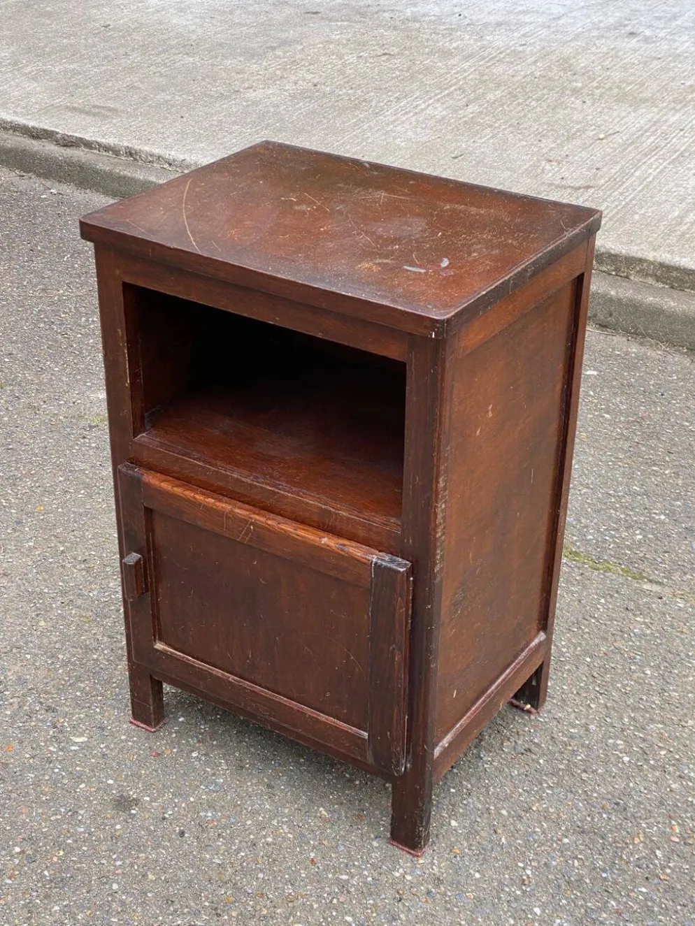 Table de chevet art déco en bois 1960