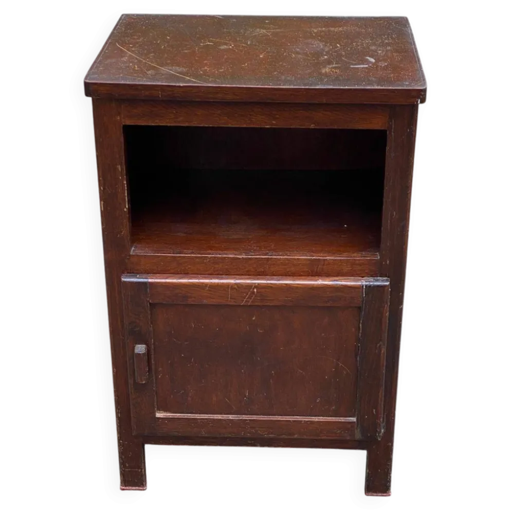 Table de chevet art déco en bois 1960