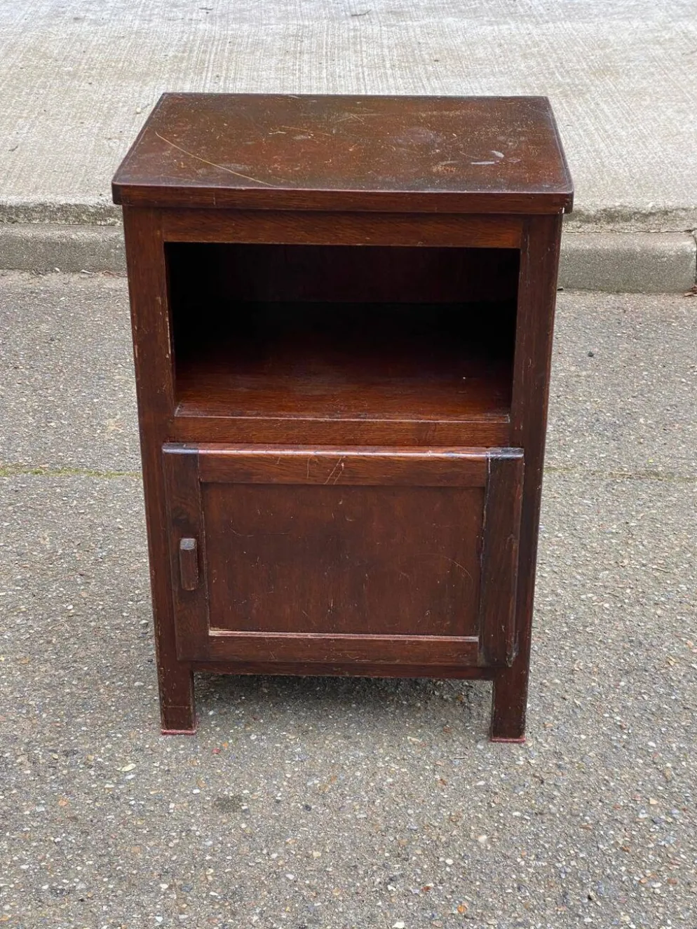 Table de chevet art déco en bois 1960