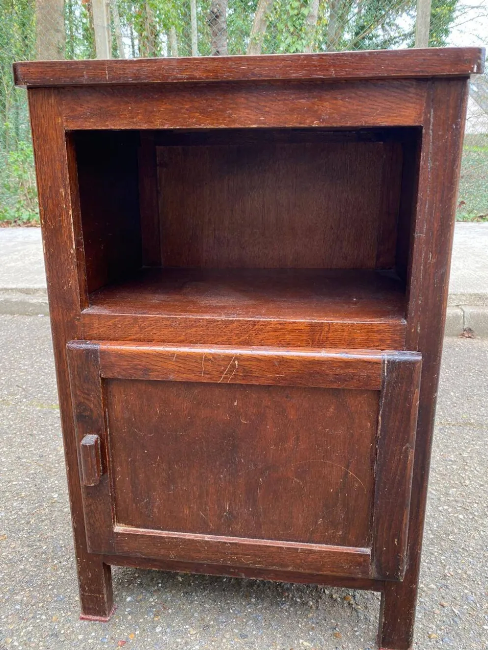 Table de chevet art déco en bois 1960