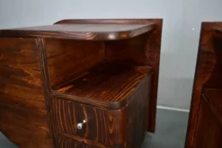 Table de chevet Art Déco rare des années 1935, Tchécoslovaquie