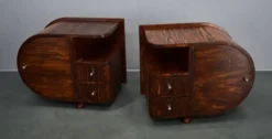 Table de chevet Art Déco rare des années 1935, Tchécoslovaquie