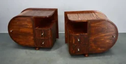 Table de chevet Art Déco rare des années 1935, Tchécoslovaquie