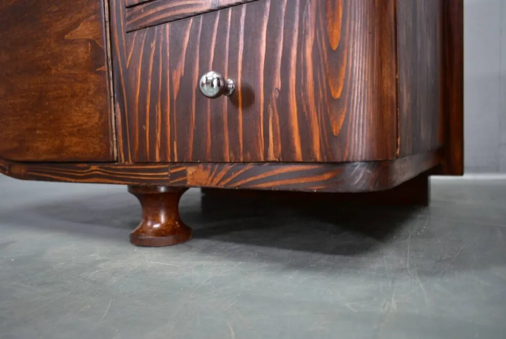 Table de chevet Art Déco rare des années 1935, Tchécoslovaquie