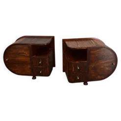 Table de chevet Art Déco rare des années 1935, Tchécoslovaquie