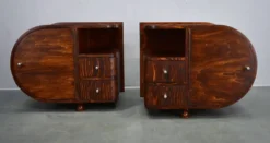 Table de chevet Art Déco rare des années 1935, Tchécoslovaquie