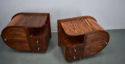 Table de chevet Art Déco rare des années 1935, Tchécoslovaquie