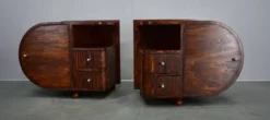 Table de chevet Art Déco rare des années 1935, Tchécoslovaquie