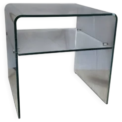 Table de chevet / bout de canapé en plexiglas (lucite) 1970's