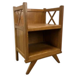 Table de chevet croisillons bois années 50