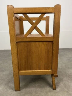 Table de chevet croisillons bois années 50