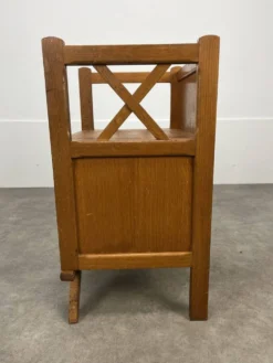 Table de chevet croisillons bois années 50