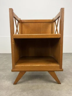 Table de chevet croisillons bois années 50