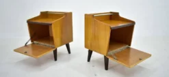Table de chevet des années 1960 par Mojmir Požár, Tchécoslovaquie.