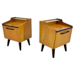 Table de chevet des années 1960 par Mojmir Požár, Tchécoslovaquie.