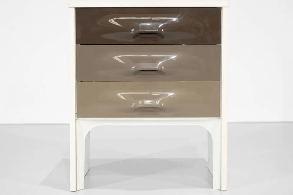 Table de chevet " DF2000 " par Raymond Loewy pour Doubinsky Frères, France,