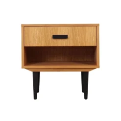 Table de chevet en chêne, design scandinave