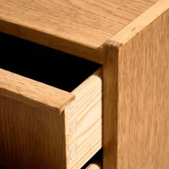 Table de chevet en chêne restaurée
