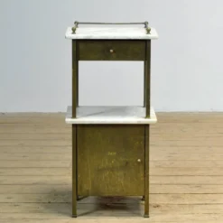Table de chevet en laiton, vers 1900
