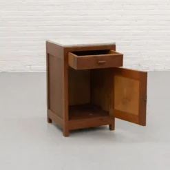 Table de chevet en marbre Art Déco néerlandais des années 1920