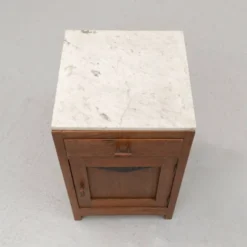 Table de chevet en marbre Art Déco néerlandais des années 1920