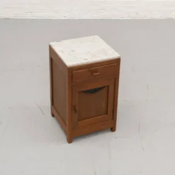 Table de chevet en marbre Art Déco néerlandais des années 1920