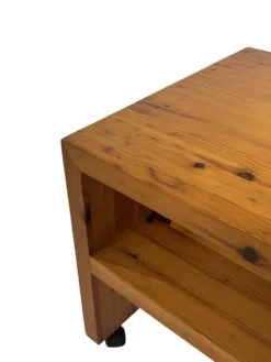 Table de chevet en pin, années 70