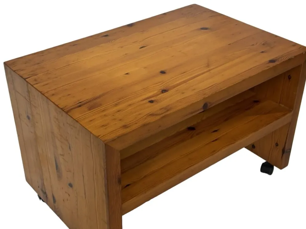Table de chevet en pin, années 70