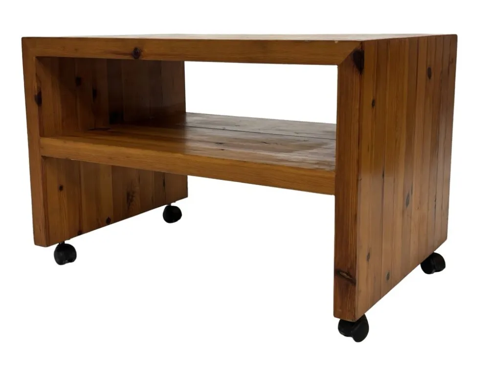 Table de chevet en pin, années 70