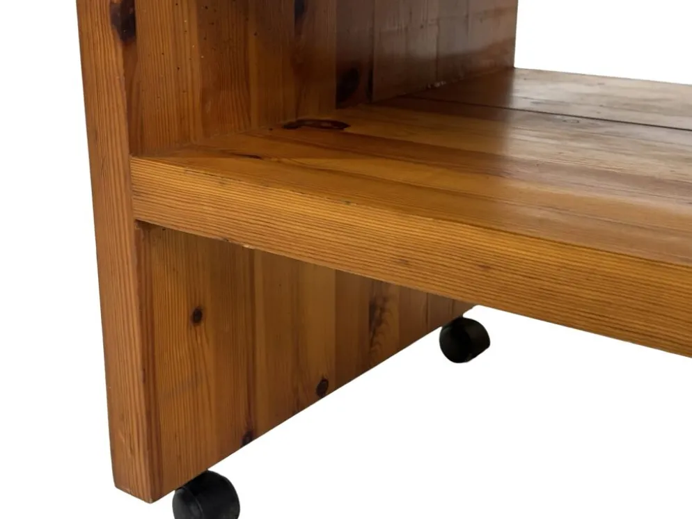 Table de chevet en pin, années 70